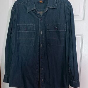 Men’s Route 66 Denim Button-Up Shirt